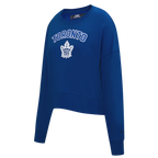 NHL TORONTO MAPLE LEAFS CLASSIC WOMEN'S FLC CREWNECK (DODGER BLUE)