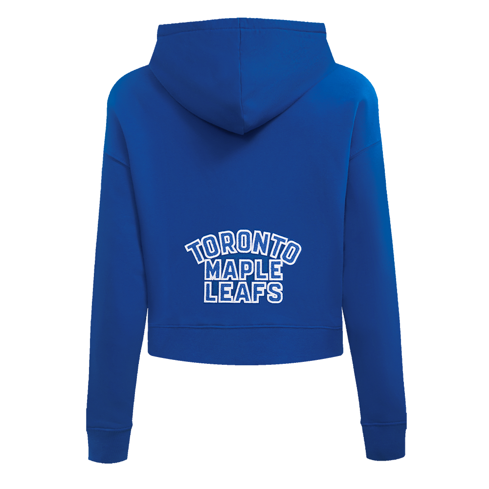 NHL TORONTO MAPLE LEAFS CLASSIC CHANDAIL À CAPUCHON COURT EN MOLLETON POUR FEMME (BLEU DODGER)