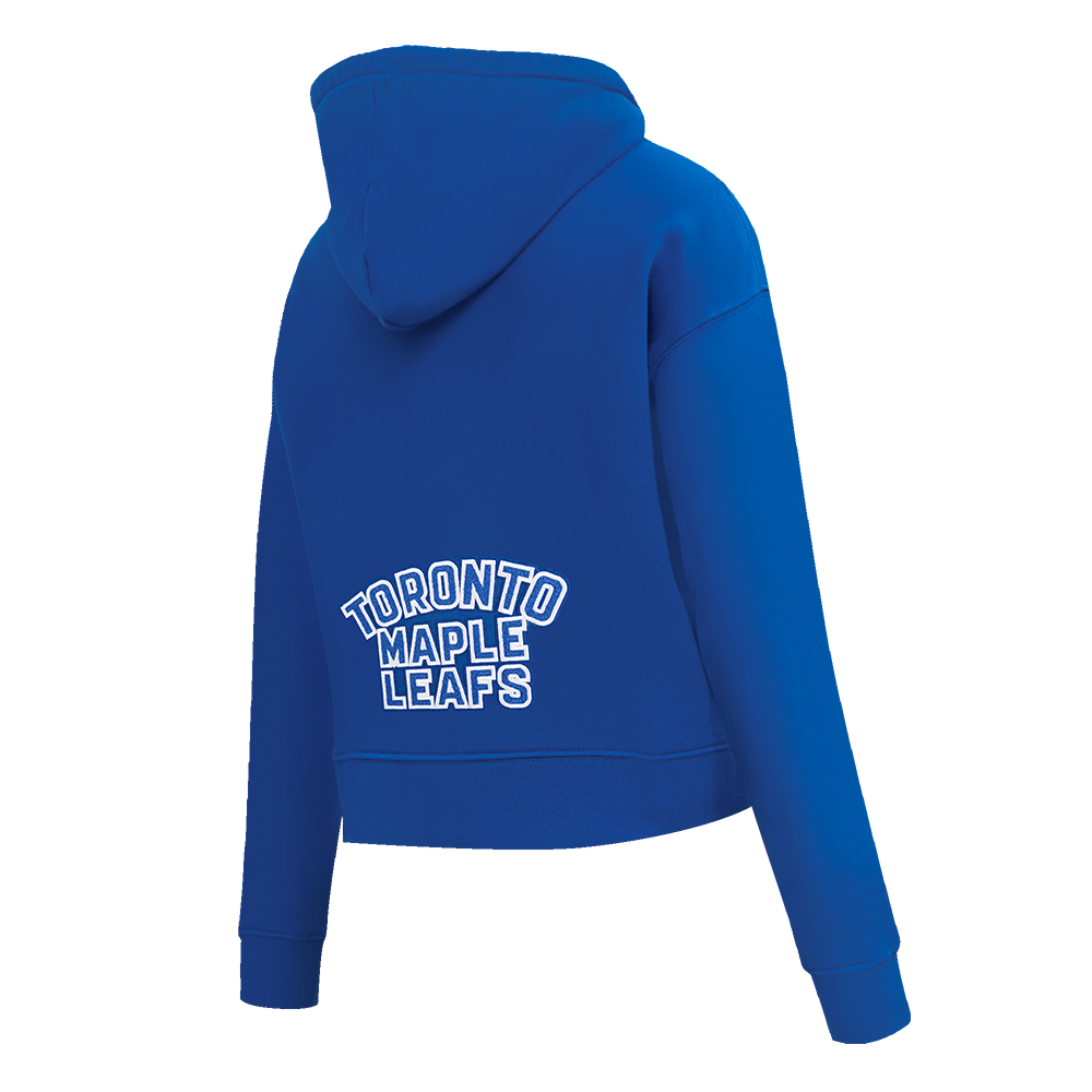 NHL TORONTO MAPLE LEAFS CLASSIC CHANDAIL À CAPUCHON COURT EN MOLLETON POUR FEMME (BLEU DODGER)