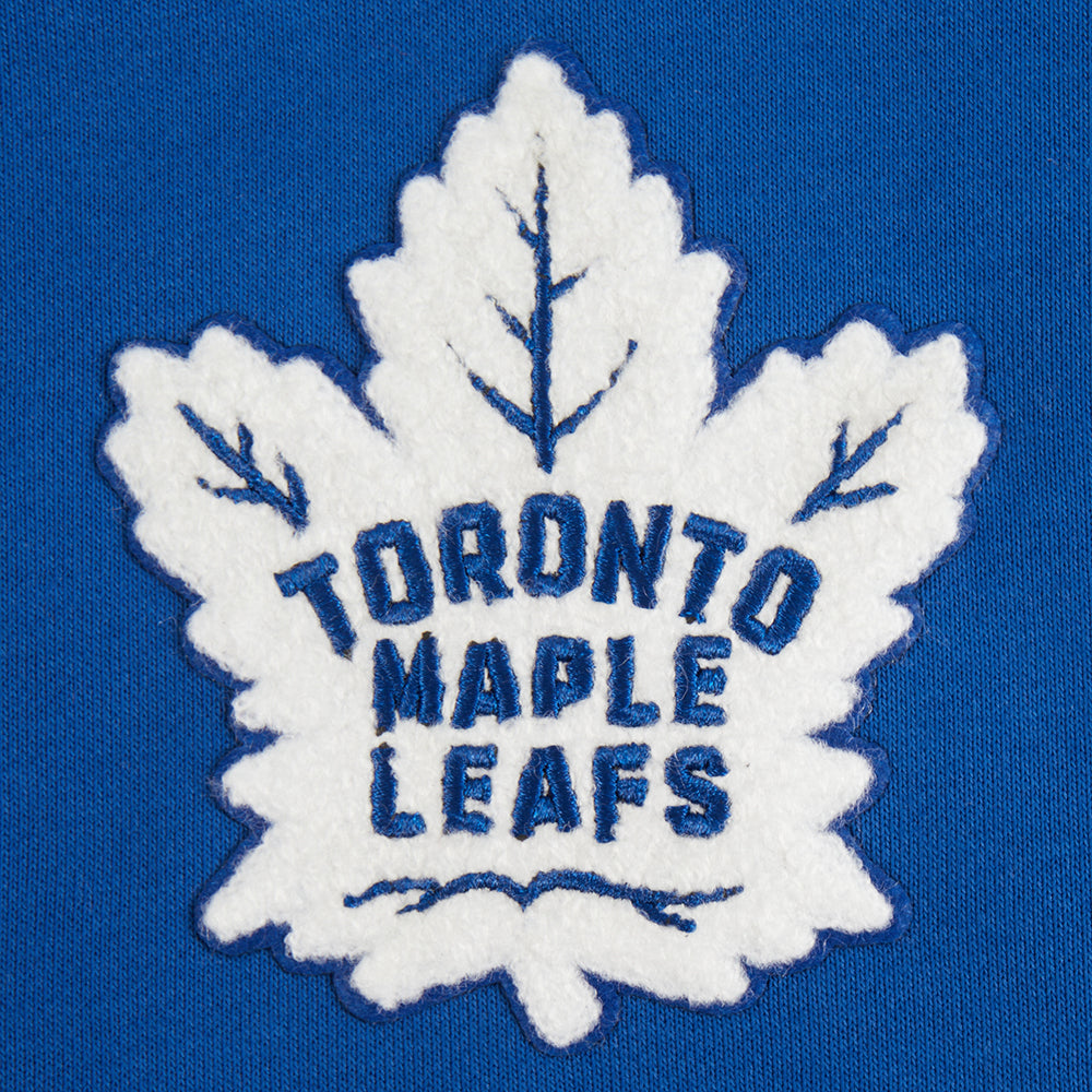 NHL TORONTO MAPLE LEAFS CLASSIC CHANDAIL À CAPUCHON COURT EN MOLLETON POUR FEMME (BLEU DODGER)