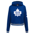 NHL TORONTO MAPLE LEAFS RETRO CLASSIC WOMEN'S RIB CROPPED PULLOVER HOODIE (DODGER BLUE)