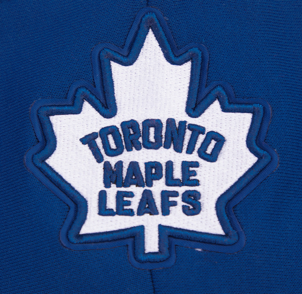 NHL TORONTO MAPLE LEAFS RETRO CLASSIC WOMEN'S RIB CROPPED PULLOVER HOODIE (DODGER BLUE)