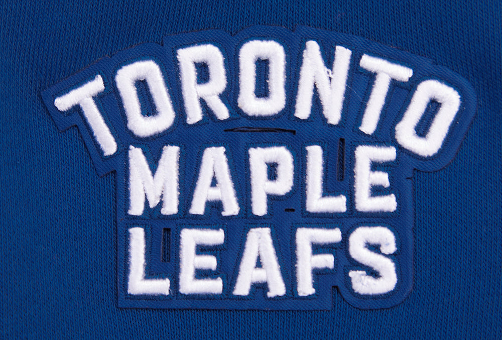 NHL TORONTO MAPLE LEAFS RETRO CLASSIC WOMEN'S RIB CROPPED PULLOVER HOODIE (DODGER BLUE)