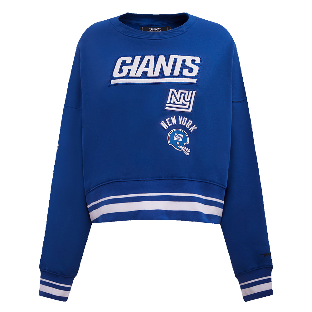 NFL NEW YORK GIANTS RETRO CLASSIC CHANDAIL À COL ROND CÔTELÉ POUR FEMME (BLEU DODGER)
