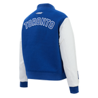 NHL TORONTO MAPLE LEAFS CLASSIC WOMEN'S WOOL VARSITY JACKET (DODGER BLUE/WHITE)