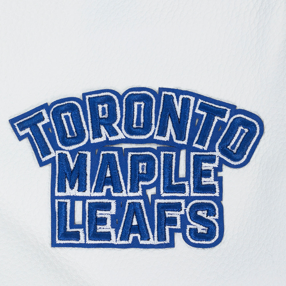 NHL TORONTO MAPLE LEAFS CLASSIC WOMEN'S WOOL VARSITY JACKET (DODGER BLUE/WHITE)