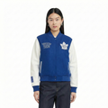 NHL TORONTO MAPLE LEAFS CLASSIC WOMEN'S WOOL VARSITY JACKET (DODGER BLUE/WHITE)