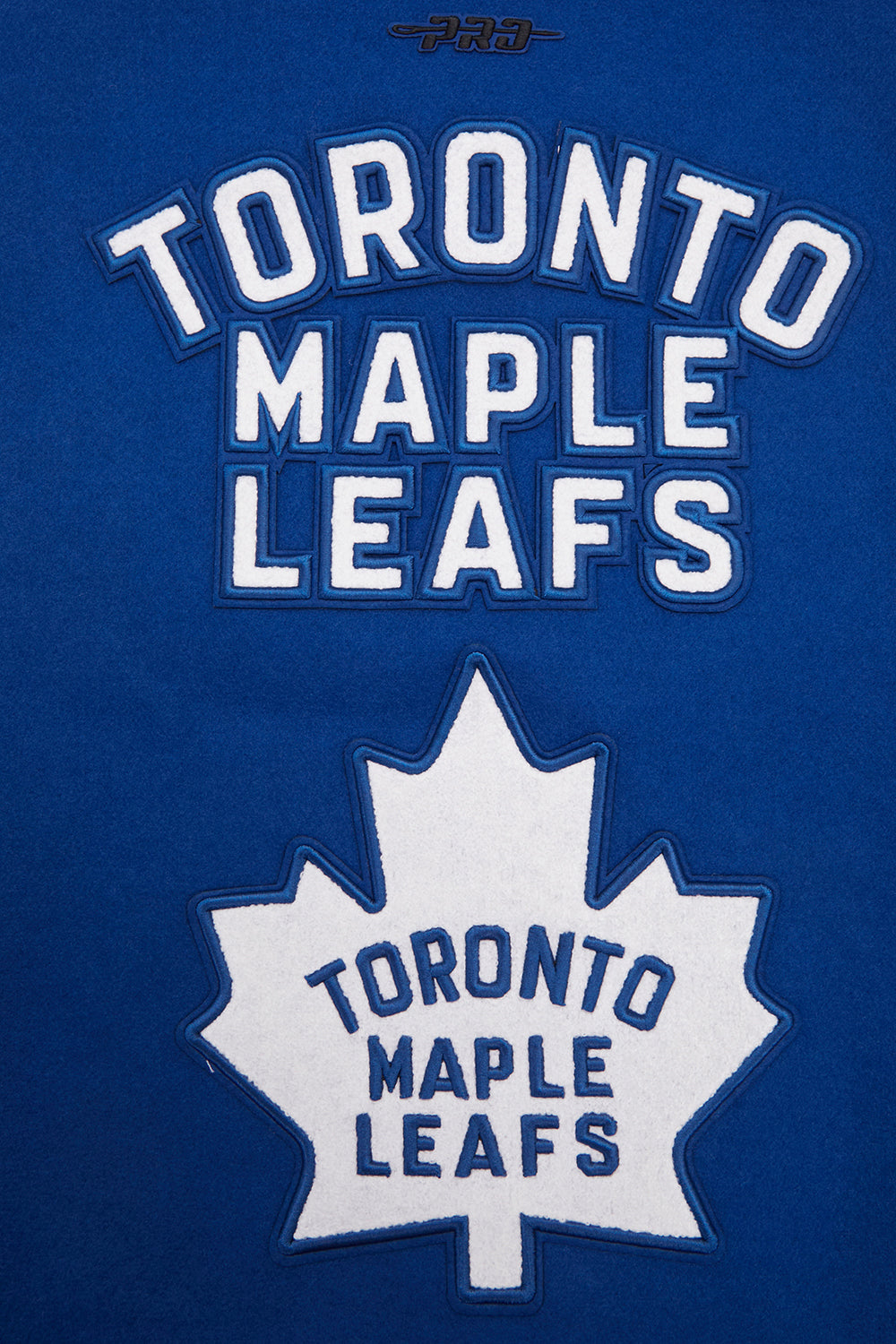 NHL TORONTO MAPLE LEAFS RETRO CLASSIC WOMEN'S RIB WOOL VARSITY JACKET (DODGER BLUE/WHITE)