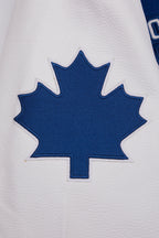 NHL TORONTO MAPLE LEAFS RETRO CLASSIC WOMEN'S RIB WOOL VARSITY JACKET (DODGER BLUE/WHITE)