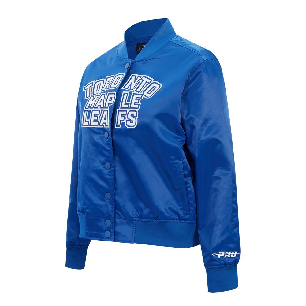 NHL TORONTO MAPLE LEAFS CLASSIC WOMEN'S SATIN JACKET (DODGER BLUE)