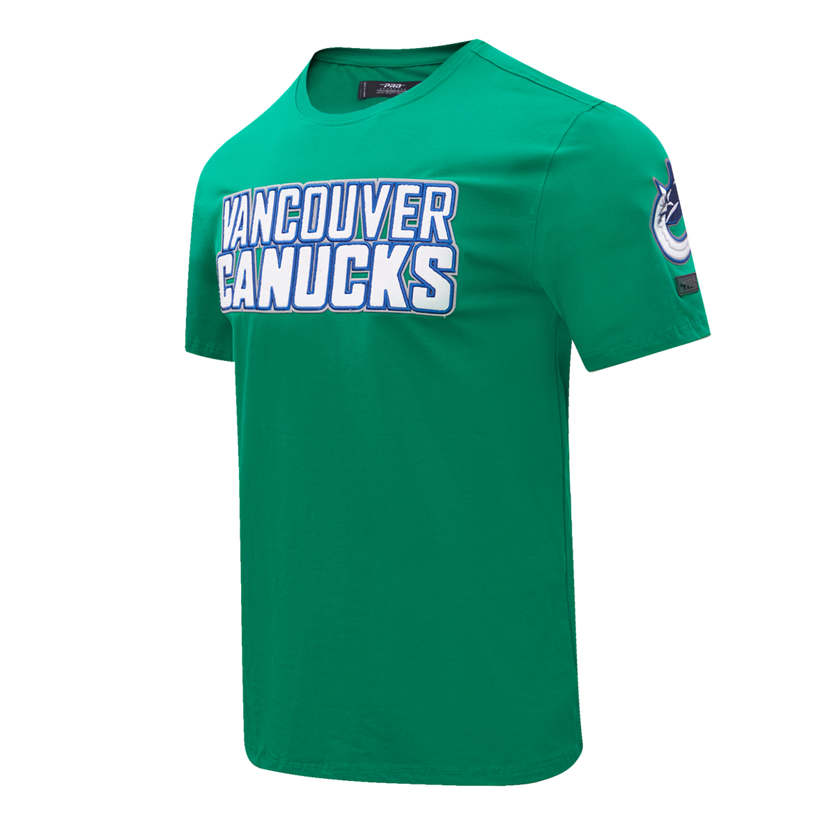 NHL VANCOUVER CANUCKS CLASSIC CHENILLE T-SHIRT EN JERSEY SIMPLE POUR HOMME (VERT KELLY)
