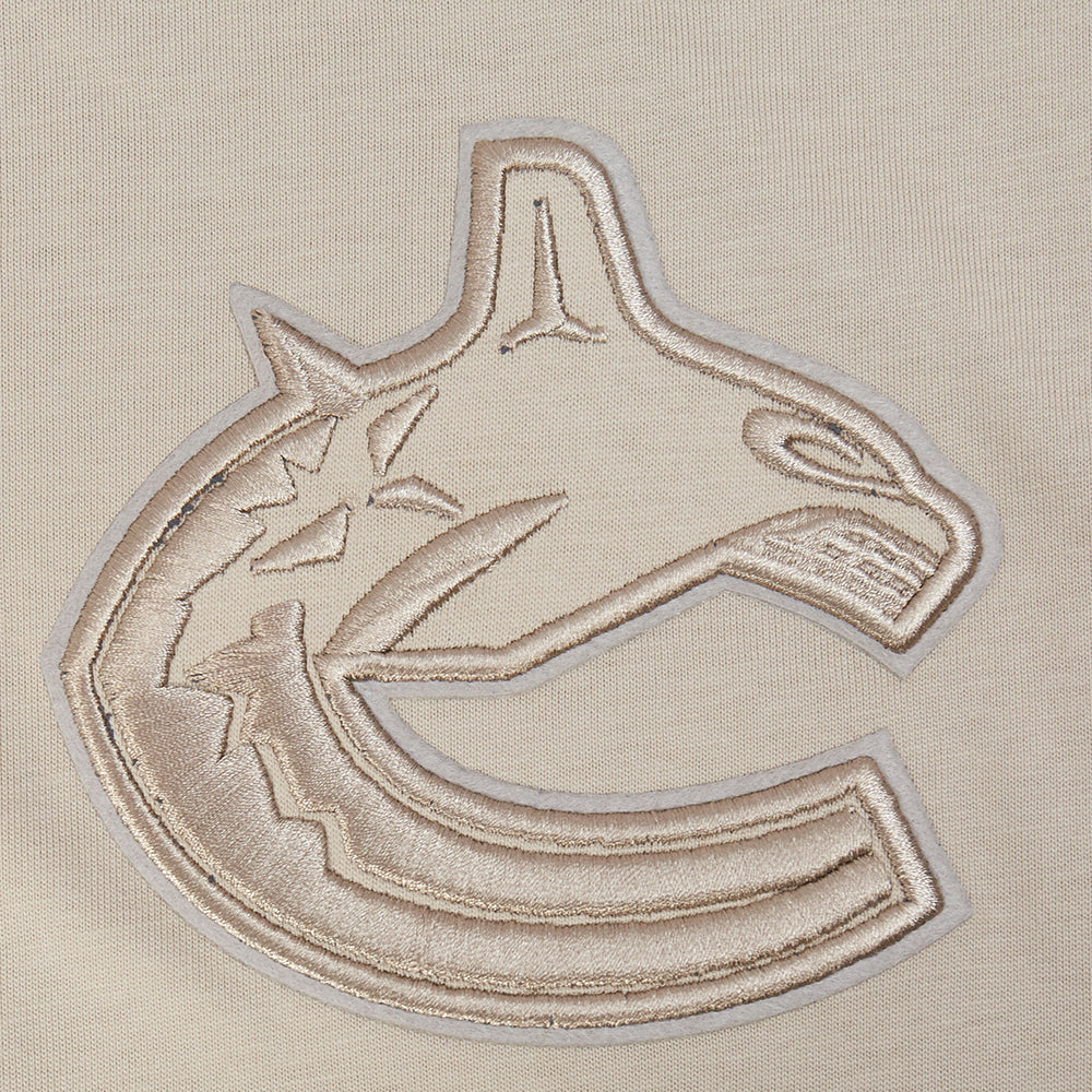 NHL VANCOUVER CANUCKS NEUTRAL T-SHIRT EN JERSEY DE COTON À ÉPAULES TOMBANTES POUR HOMME (TAUPE)