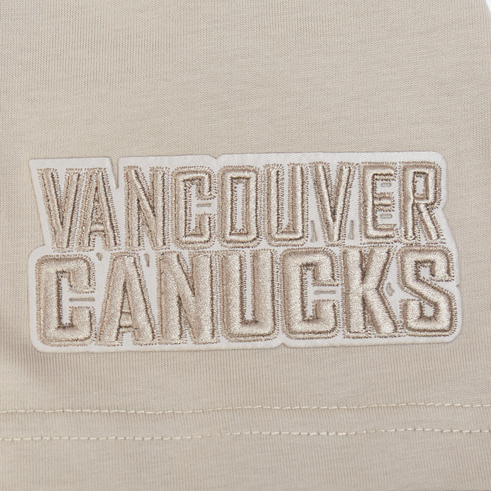 NHL VANCOUVER CANUCKS NEUTRAL T-SHIRT EN JERSEY DE COTON À ÉPAULES TOMBANTES POUR HOMME (TAUPE)
