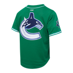 NHL VANCOUVER CANUCKS CLASSIC MESH BUTTON DOWN SHIRT (KELLY GREEN)