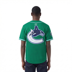 NHL VANCOUVER CANUCKS CLASSIC MESH BUTTON DOWN SHIRT (KELLY GREEN)