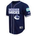 NHL VANCOUVER CANUCKS CLASSIC MESH BUTTON DOWN SHIRT (MIDNIGHT NAVY)
