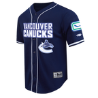 NHL VANCOUVER CANUCKS CLASSIC MESH BUTTON DOWN SHIRT (MIDNIGHT NAVY)