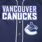 NHL VANCOUVER CANUCKS CLASSIC MESH BUTTON DOWN SHIRT (MIDNIGHT NAVY)