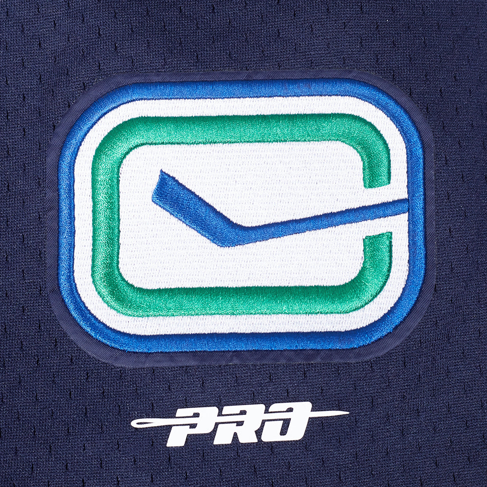 NHL VANCOUVER CANUCKS CLASSIC MESH BUTTON DOWN SHIRT (MIDNIGHT NAVY)