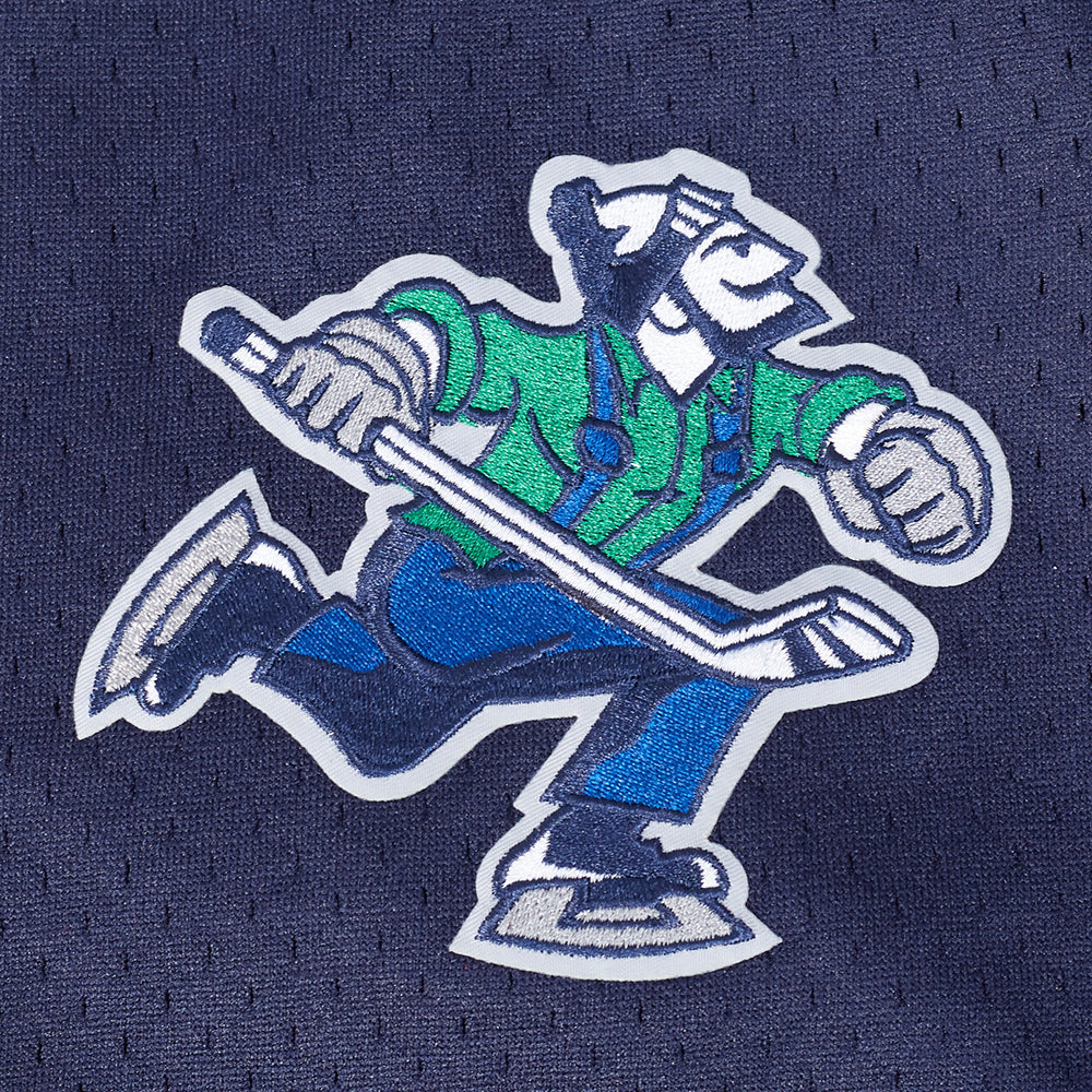 NHL VANCOUVER CANUCKS CLASSIC MESH BUTTON DOWN SHIRT (MIDNIGHT NAVY)