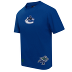NHL VANCOUVER CANUCKS WINGSPAN T-SHIRT EN JERSEY DE COTON À ÉPAULES TOMBANTES POUR HOMME (BLEU DODGER)