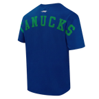 NHL VANCOUVER CANUCKS WINGSPAN T-SHIRT EN JERSEY DE COTON À ÉPAULES TOMBANTES POUR HOMME (BLEU DODGER)