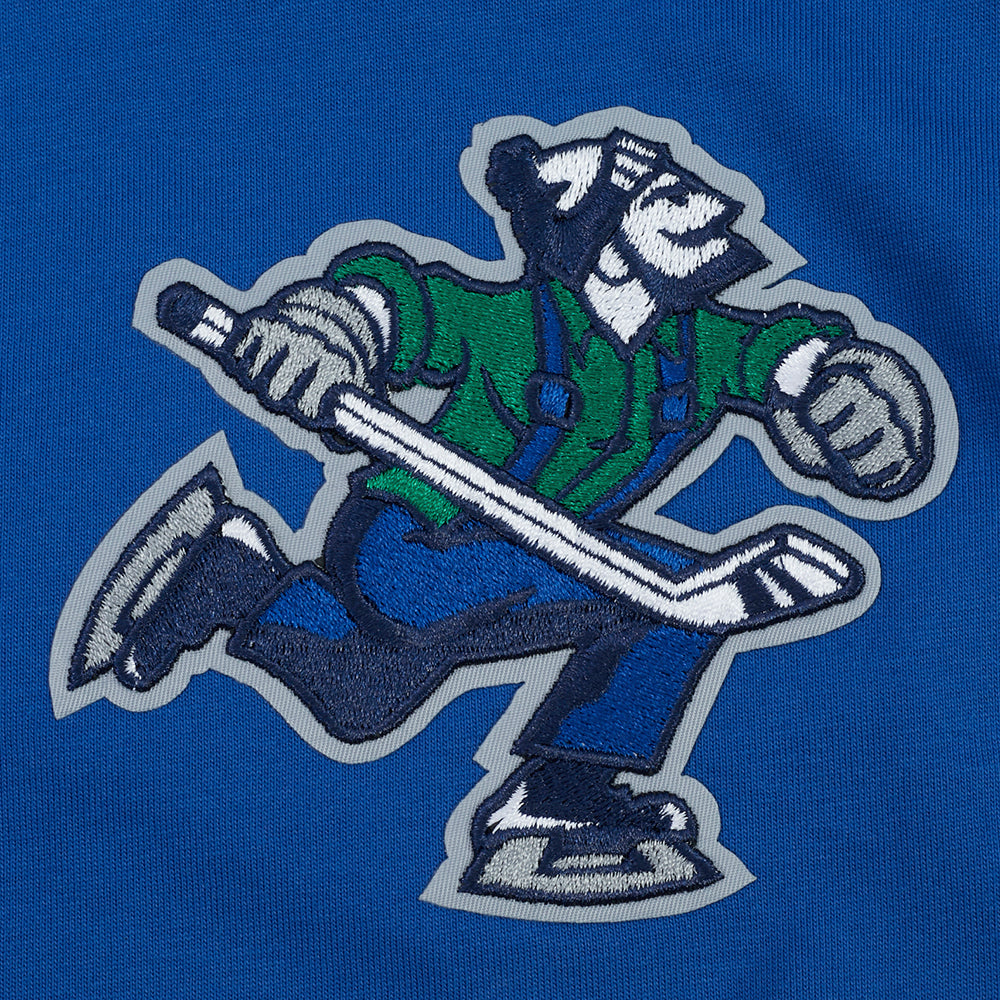 NHL VANCOUVER CANUCKS WINGSPAN T-SHIRT EN JERSEY DE COTON À ÉPAULES TOMBANTES POUR HOMME (BLEU DODGER)