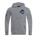 NHL VANCOUVER CANUCKS CLASSIC CHENILLE MEN'S DK PO HOODIE (GRAY)