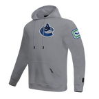 NHL VANCOUVER CANUCKS CLASSIC CHENILLE MEN'S DK PO HOODIE (GRAY)