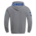 NHL VANCOUVER CANUCKS CLASSIC CHENILLE MEN'S DK PO HOODIE (GRAY)