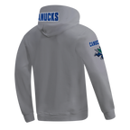 NHL VANCOUVER CANUCKS CLASSIC CHENILLE MEN'S DK PO HOODIE (GRAY)