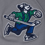 NHL VANCOUVER CANUCKS CLASSIC CHENILLE MEN'S DK PO HOODIE (GRAY)