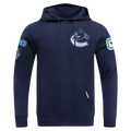 NHL VANCOUVER CANUCKS CLASSIC CHENILLE MEN'S DK PO HOODIE (MIDNIGHT NAVY)