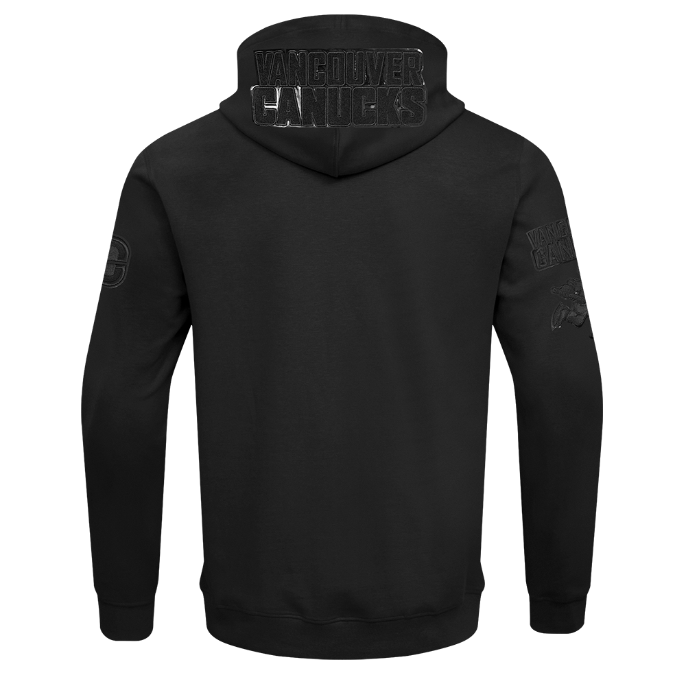 NHL VANCOUVER CANUCKS CLASSIC 3BK DK FZ PO HOODIE (TRIPLE BLACK MEN'S)