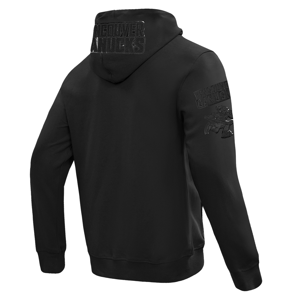 NHL VANCOUVER CANUCKS CLASSIC 3BK DK FZ PO HOODIE (TRIPLE BLACK MEN'S)