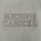 NHL VANCOUVER CANUCKS NEUTRAL CHANDAIL À COL ROND EN MOLLETON À ÉPAULES TOMBANTES POUR HOMME (TAUPE)