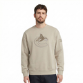 NHL VANCOUVER CANUCKS NEUTRAL CHANDAIL À COL ROND EN MOLLETON À ÉPAULES TOMBANTES POUR HOMME (TAUPE)