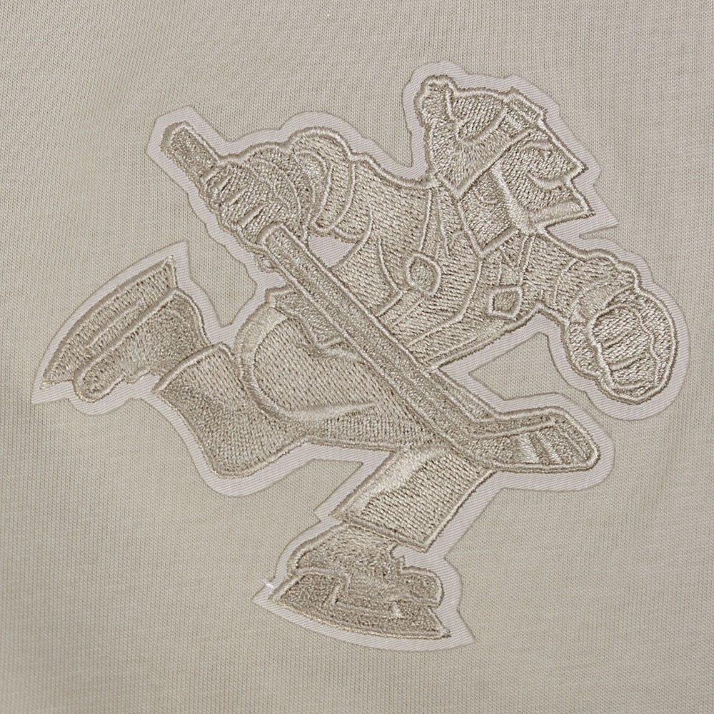 NHL VANCOUVER CANUCKS NEUTRAL CHANDAIL À CAPUCHON EN MOLLETON À ÉPAULES TOMBANTES POUR HOMME (TAUPE)
