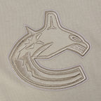 NHL VANCOUVER CANUCKS NEUTRAL CHANDAIL À CAPUCHON EN MOLLETON À ÉPAULES TOMBANTES POUR HOMME (TAUPE)