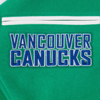 NHL VANCOUVER CANUCKS CLASSIC WOOL VARSITY JACKET (KELLY GREEN/ WHITE)
