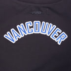 NHL VANCOUVER CANUCKS CLASSIC T-SHIRT EN JERSEY SIMPLE À COUPE CARRÉE POUR FEMME (NOIR)