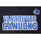 NHL VANCOUVER CANUCKS CLASSIC T-SHIRT EN JERSEY SIMPLE À COUPE AJUSTÉE POUR FEMME (NOIR)