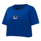 NHL VANCOUVER CANUCKS WINGSPAN WOMEN'S SJ BOXY TEE (DODGER BLUE)