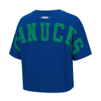 NHL VANCOUVER CANUCKS WINGSPAN WOMEN'S SJ BOXY TEE (DODGER BLUE)