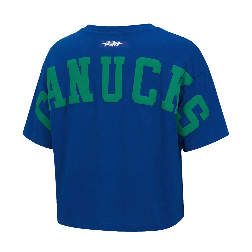 NHL VANCOUVER CANUCKS WINGSPAN WOMEN'S SJ BOXY TEE (DODGER BLUE)