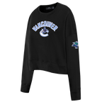NHL VANCOUVER CANUCKS CLASSIC WOMEN'S  FLC CREWNECK (BLACK)