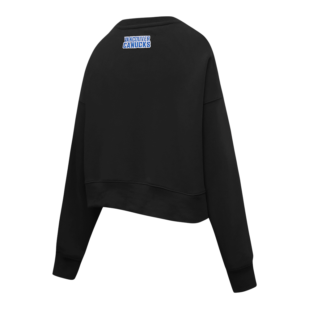 NHL VANCOUVER CANUCKS CLASSIC WOMEN'S  FLC CREWNECK (BLACK)