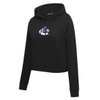 NHL VANCOUVER CANUCKS CLASSIC WOMEN'S  FLC CROPPED PO HOODIE (BLACK)