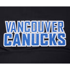 NHL VANCOUVER CANUCKS CLASSIC WOMEN'S  FLC CROPPED PO HOODIE (BLACK)