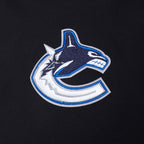 NHL VANCOUVER CANUCKS CLASSIC WOMEN'S  FLC CROPPED PO HOODIE (BLACK)
